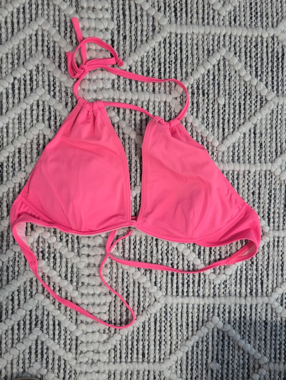 Adjustable Pink Triangle Bikini Top